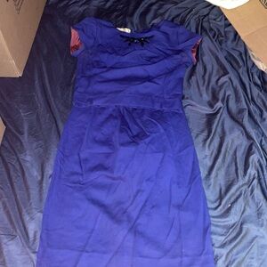 VINTAGE dark blue Skirt Suit with beaded embellishment size xs